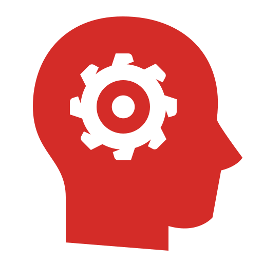 Brain with cog icon